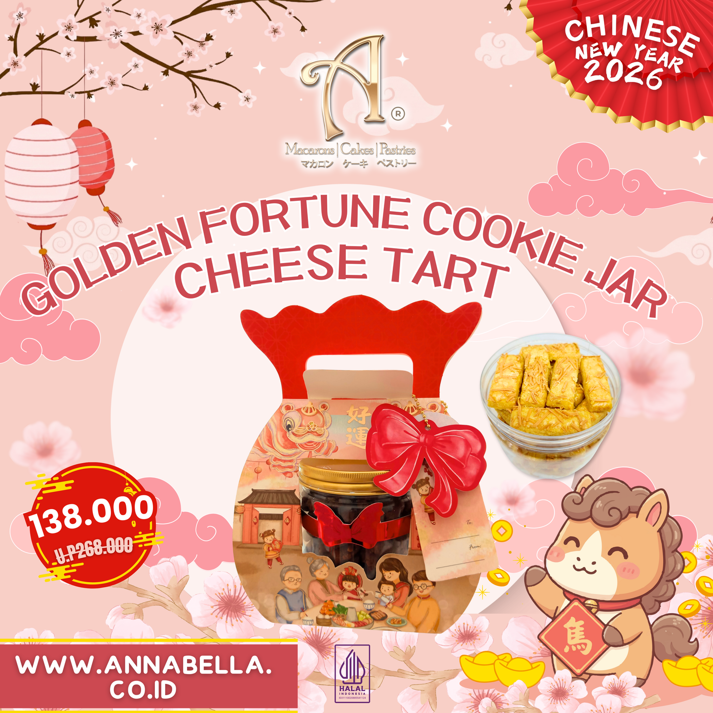 Pre Order Kastengel | Golden Fortune Cookie Jar | Special Price Rp.138,000