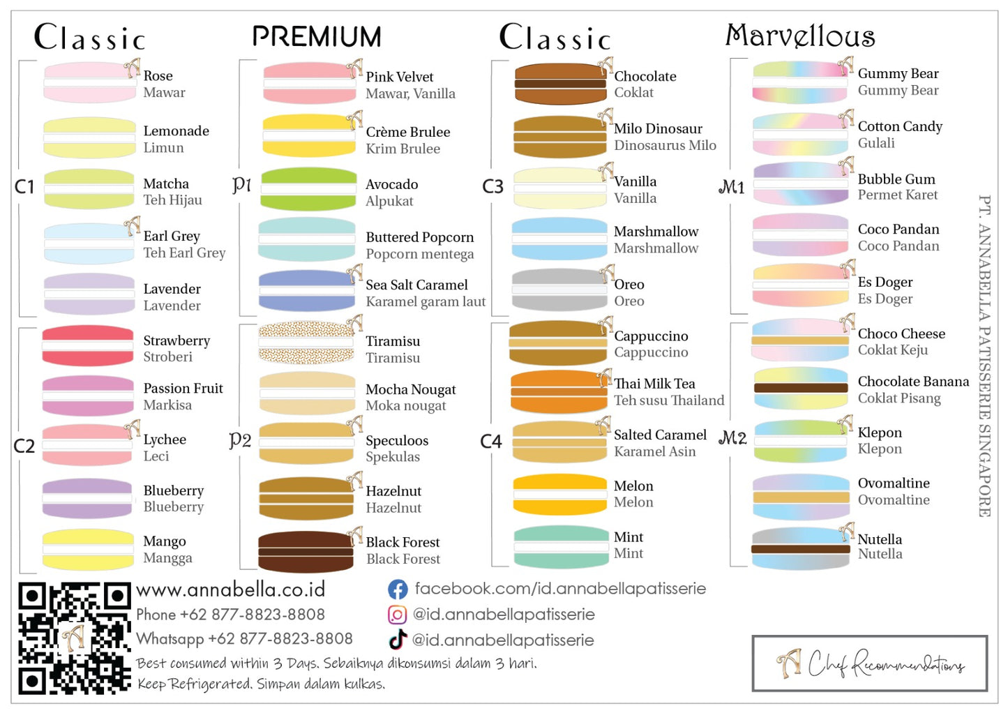 20PCS Macarons in Gift Box (Classic) | Special Price Rp288.000